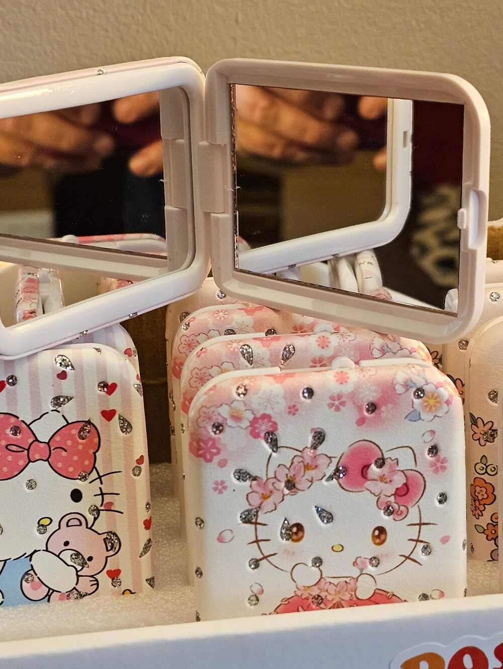 Hello Kitty With Cute Bear Compact Mirror